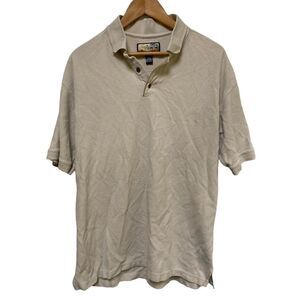 Havana Jack's Men's Short Sleeve Polo Beiege Tan‎ Size Large